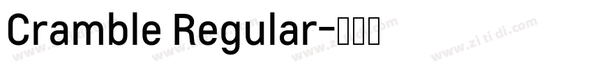 Cramble Regular字体转换